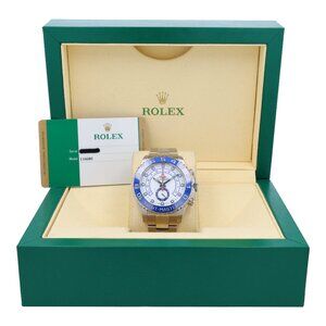 B&P Rolex Yacht-Master II 116680 44mm White Luminous Dial Rotating Bezel